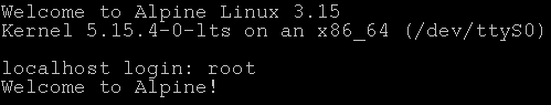 alpine welcome message, it worked