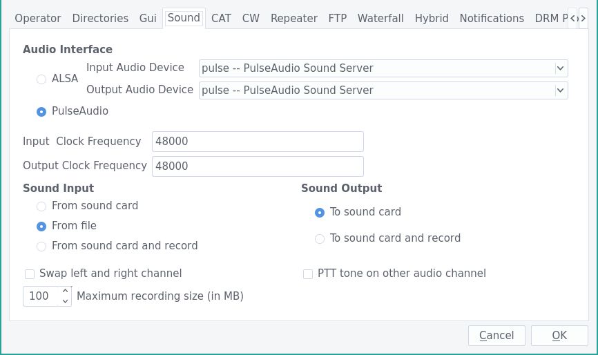 QSSTV Sound Configuration